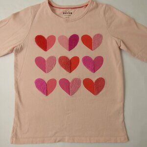 Mini Boden Heart Applique Long Sleeve T-Shirt, Size 10-11 Years